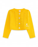 Veste en tricot boutons fille jaune fruitty time Veste en tricot boutons fille jaune fruitty time