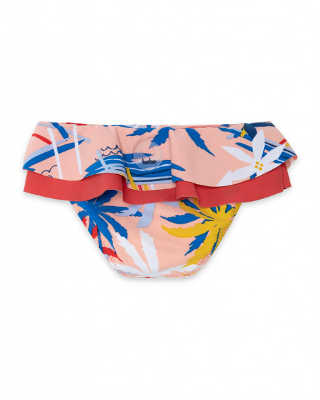 Culotte de bain liens fille orange enjoy the sun Culotte de bain liens fille orange enjoy the sun