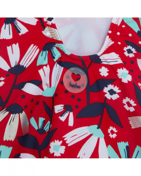 Maillot de bain fleurs fille rouge sea lovers Maillot de bain fleurs fille rouge sea lovers