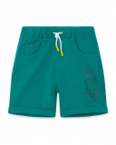 Bermuda en jersey lacets garçon vert jungle street Bermuda en jersey lacets garçon vert jungle street