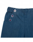Pantalon en jeans boutons fille bleu red submarine Pantalon en jeans boutons fille bleu red submarine