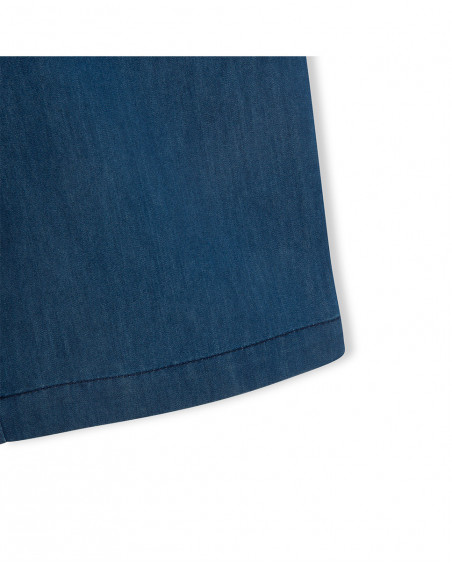 Pantalon en jeans boutons fille bleu red submarine Pantalon en jeans boutons fille bleu red submarine