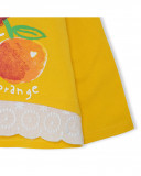 Tee-shirt en jersey manche longue fille jaune fruitty time Tee-shirt en jersey manche longue fille jaune fruitty time