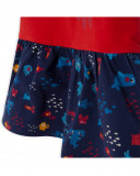 Robe en jersey imprimé fille rouge red submarine Robe en jersey imprimé fille rouge red submarine
