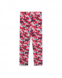 Leggings en jersey fleurs fille rouge sea lovers Leggings en jersey fleurs fille rouge sea lovers