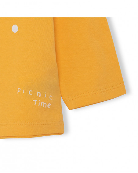 Ensemble 3 pièces jersey visage garçon orange picnic time Ensemble 3 pièces jersey visage garçon orange picnic time