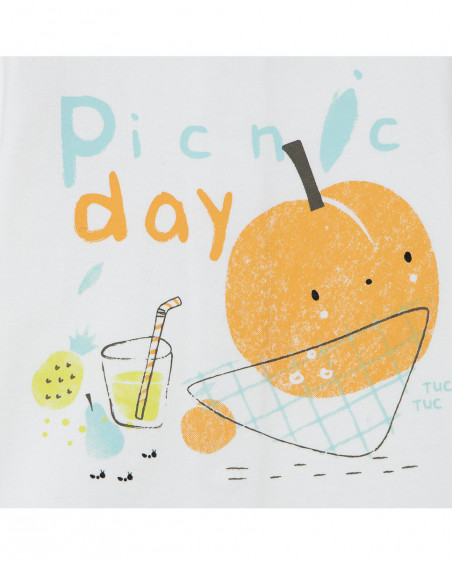 Ensemble 3 pièces jersey visage garçon orange picnic time Ensemble 3 pièces jersey visage garçon orange picnic time