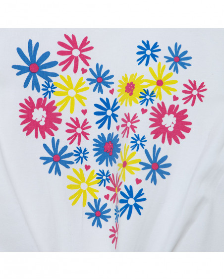Tee-shirt et legging capri fleurs fille blanche ready to bloom Tee-shirt et legging capri fleurs fille blanche ready to bloom