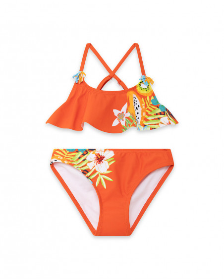 Bikini imprimé fille orange summer festival Bikini imprimé fille orange summer festival