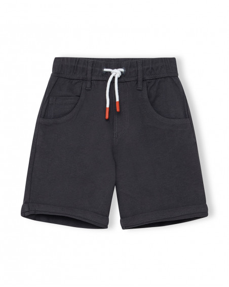 Bermuda en jersey lacets garçon gris play Bermuda en jersey lacets garçon gris play