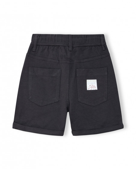 Bermuda en jersey lacets garçon gris play Bermuda en jersey lacets garçon gris play