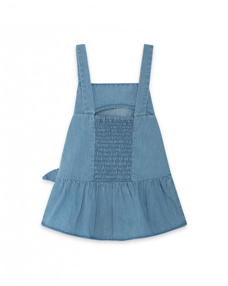 Blouse en jeans volants fille bleu venice beach Blouse en jeans volants fille bleu venice beach