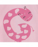 Tee-shirt en jersey girafe fille rose basicos baby Tee-shirt en jersey girafe fille rose basicos baby