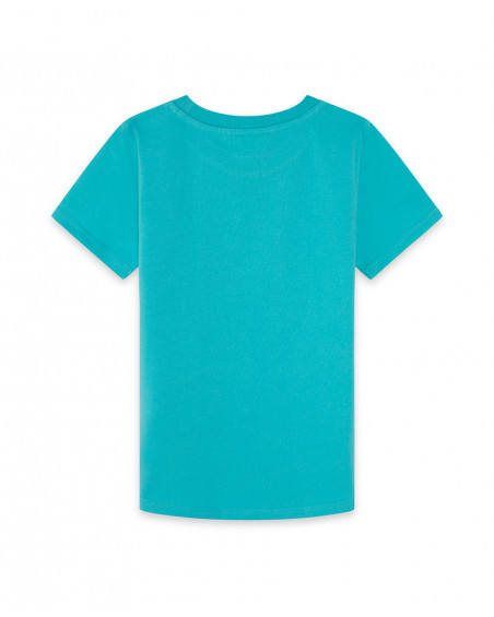 Tee-shirt en jersey imprimée garçon bleu free time Tee-shirt en jersey imprimée garçon bleu free time