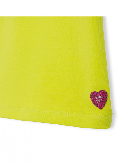 Tee-shirt en jersey message fille vert ready to bloom Tee-shirt en jersey message fille vert ready to bloom