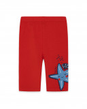Leggings capri en jersey étoile fille rouge red submarine Leggings capri en jersey étoile fille rouge red submarine
