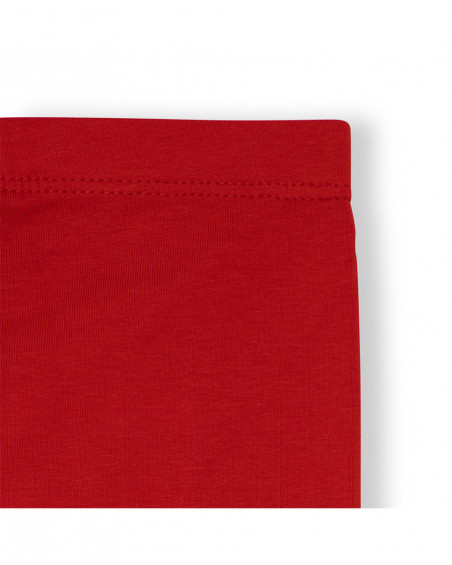 Leggings capri en jersey étoile fille rouge red submarine Leggings capri en jersey étoile fille rouge red submarine