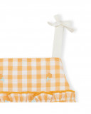Robe chasuble à carreaux fille orange picnic time Robe chasuble à carreaux fille orange picnic time