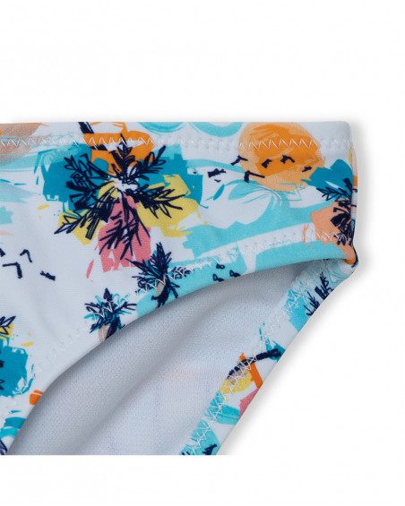 Bikini volants fille bleu venice beach Bikini volants fille bleu venice beach