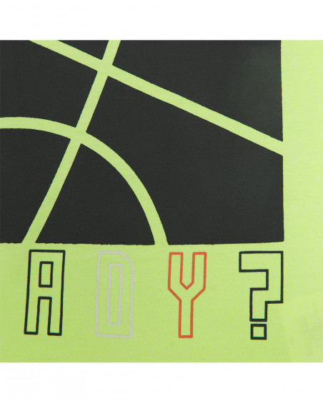 Tee-shirt en jersey imprimée garçon vert play Tee-shirt en jersey imprimée garçon vert play