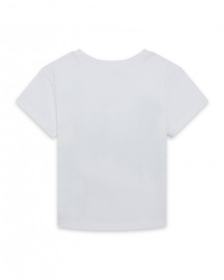 Tee-shirt en jersey imprimée garçon blanche in the jungle Tee-shirt en jersey imprimée garçon blanche in the jungle