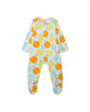 Grenouillère en jersey long avec pieds garçon orange picnic time Grenouillère en jersey long avec pieds garçon orange picnic time
