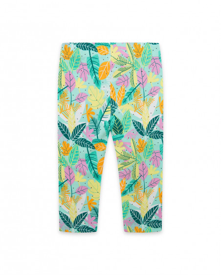 Leggings en jersey imprimé fille rose in the jungle Leggings en jersey imprimé fille rose in the jungle