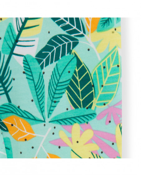 Leggings en jersey imprimé fille rose in the jungle Leggings en jersey imprimé fille rose in the jungle
