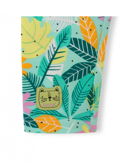Leggings en jersey imprimé fille rose in the jungle Leggings en jersey imprimé fille rose in the jungle