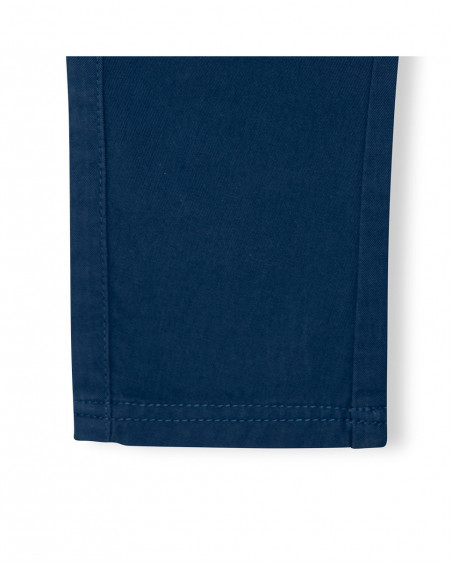 Pantalon en sergé jogging garçon bleu free time