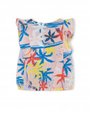Blouse en popeline volants fille orange enjoy the sun Blouse en popeline volants fille orange enjoy the sun