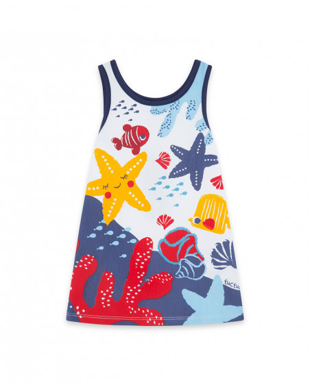 Robe en jersey bretelles fille bleu red submarine Robe en jersey bretelles fille bleu red submarine