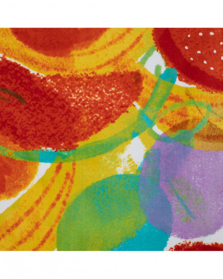 Serviette imprimée fille rouge fruitty time