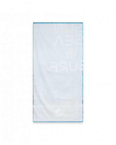 Serviette imprimée garçon bleu surf club