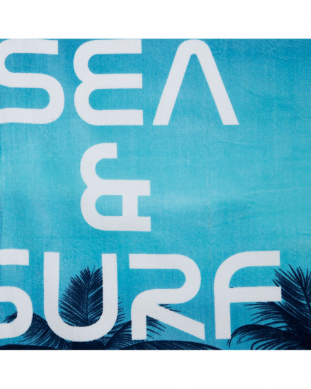 Serviette imprimée garçon bleu surf club