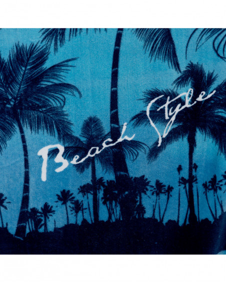 Serviette imprimée garçon bleu surf club