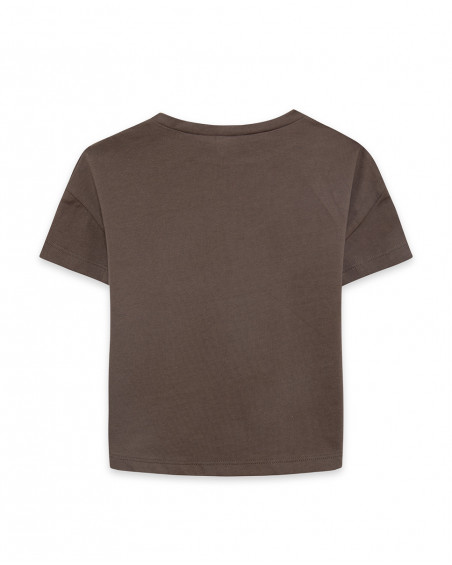 Tee-shirt en jersey imprimée garçon marron funcactus Tee-shirt en jersey imprimée garçon marron funcactus