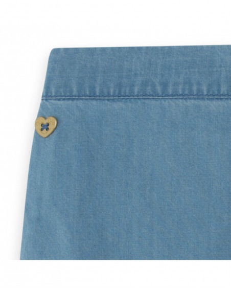 Jupe en jeans volants fille bleu venice beach Jupe en jeans volants fille bleu venice beach