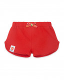 Short en jersey lien fille rouge fruitty time Short en jersey lien fille rouge fruitty time