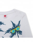 Tee-shirt en jersey manche longue garçon blanche enjoy the sun Tee-shirt en jersey manche longue garçon blanche enjoy the sun