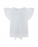 Blouse en popeline boutons fille blanche island Blouse en popeline boutons fille blanche island