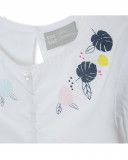 Blouse en popeline boutons fille blanche island Blouse en popeline boutons fille blanche island