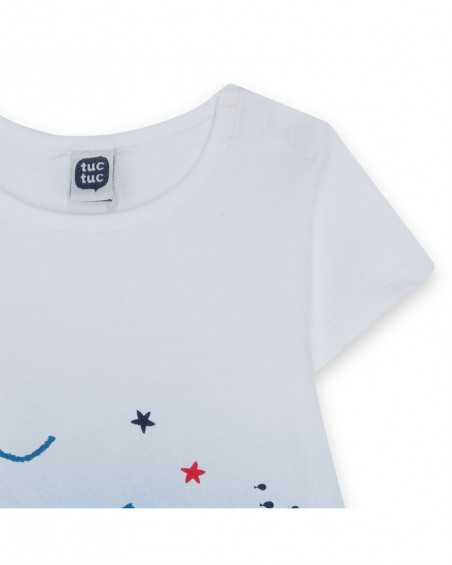 Tee-shirt en jersey imprimée fille bleu red submarine Tee-shirt en jersey imprimée fille bleu red submarine