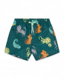 Short de bain imprimée garçon vert in the jungle Short de bain imprimée garçon vert in the jungle
