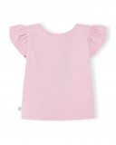Tee-shirt en jersey volants fille rose basicos baby Tee-shirt en jersey volants fille rose basicos baby