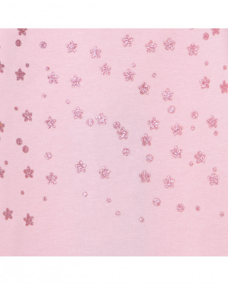Tee-shirt en jersey volants fille rose basicos baby