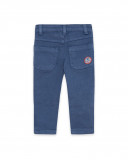 Pantalon en sergé fleurs fille bleu enjoy the sun Pantalon en sergé fleurs fille bleu enjoy the sun