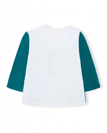 Tee-shirt en jersey manche longue garçon vert in the jungle