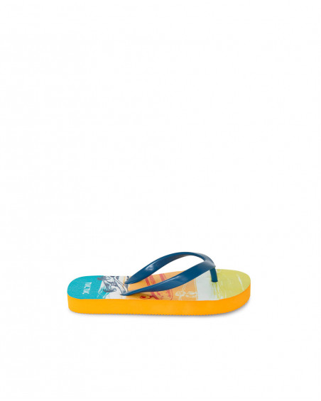 Tongs imprimées garçon orange free time