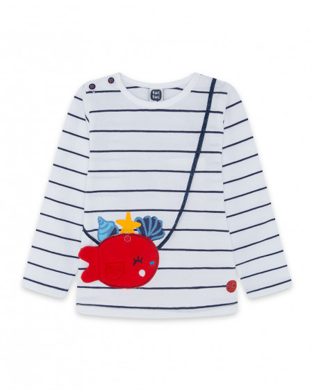 Tee-shirt en jersey sac fille blanche red submarine Tee-shirt en jersey sac fille blanche red submarine
